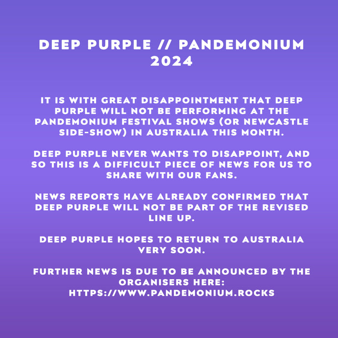 DEEP PURPLE // PANDEMONIUM 2024