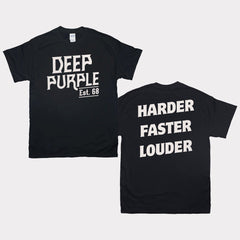 EST 68 Harder Faster Louder Black T-Shirt