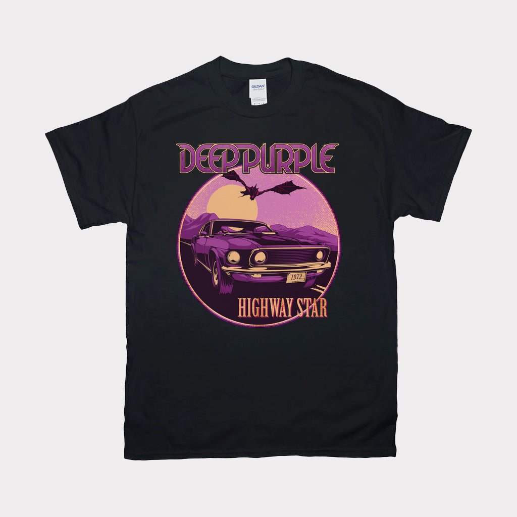 Demon Play Pakistan Gemakkelijk Highway Star Black T-Shirt | Deep Purple