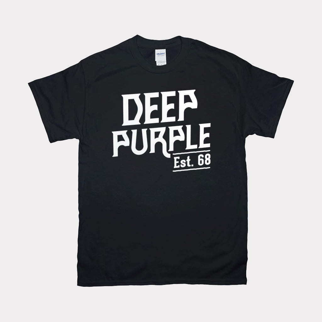 Deep Purple EST.68 - MEN'S BLACK T-SHIRT